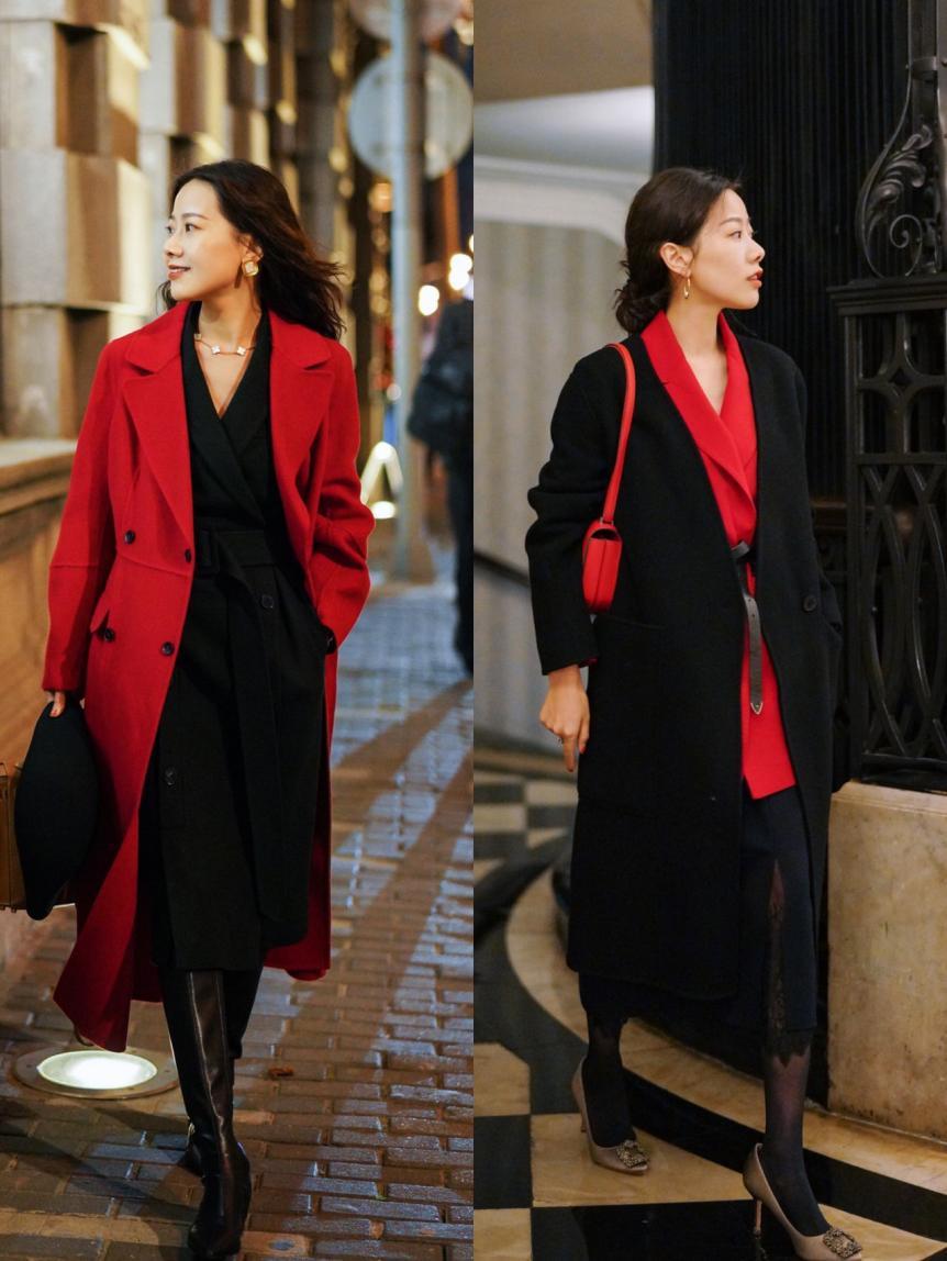 大衣裙子冬天绝配,大衣配什么裙子冬天穿好看