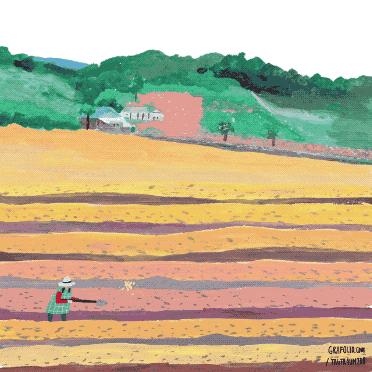 好看的动图系列,日本插画师ekuboon作品手绘