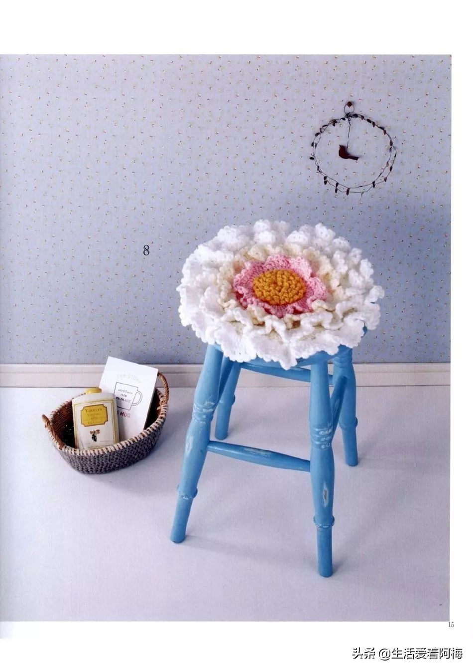 钩编枣形针坐垫的图解,钩编坐垫花样视频教程