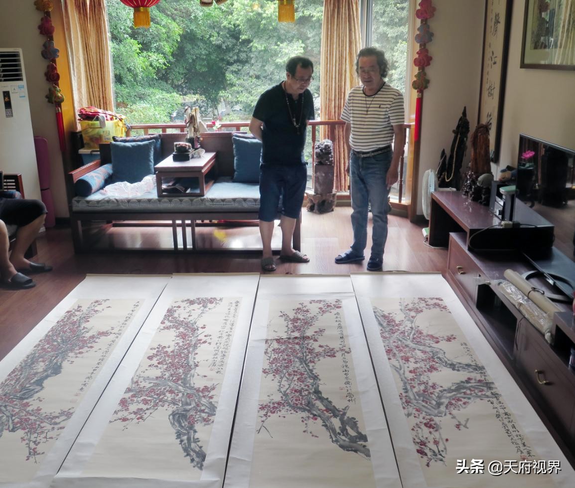 健身、习字、治印、绘画、喝酒古稀书画家潘锡仁的5大爱好