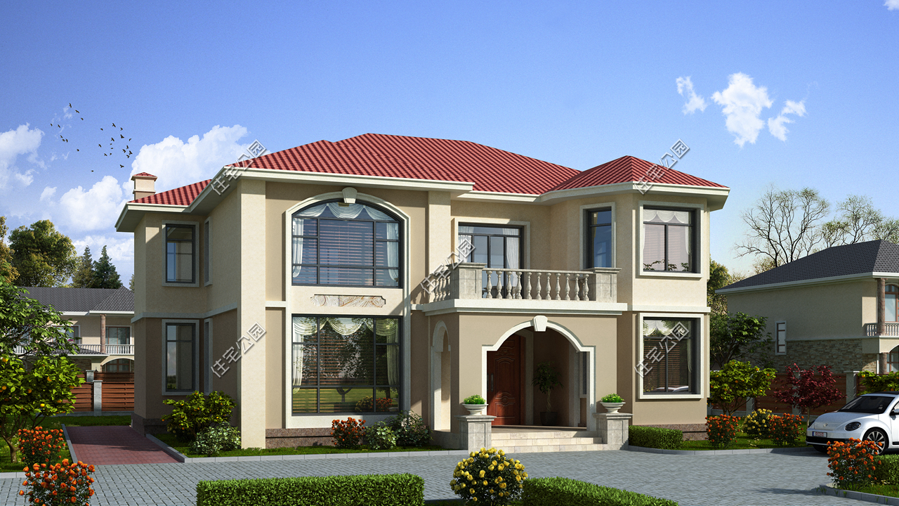 10款别墅一层带阁楼设计图,100套双层别墅设计图