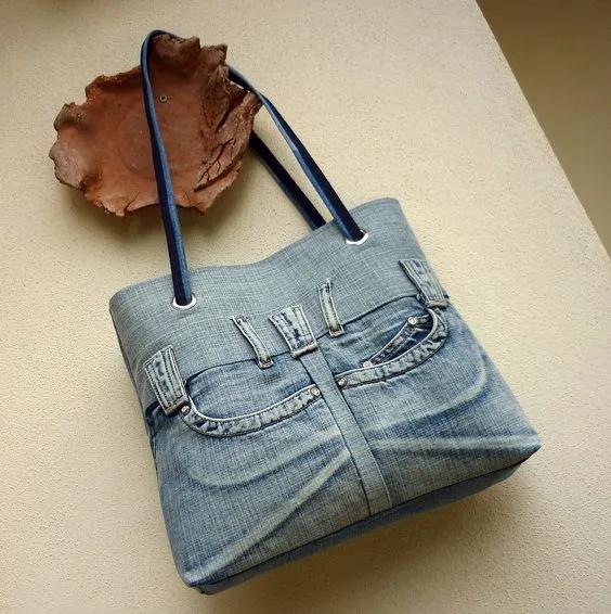 牛仔裤旧了千万别扔,牛仔裤不要扔diy牛仔包颜值很高