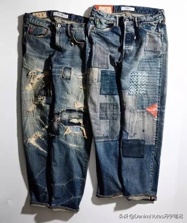 简单的缝纫加工活,破旧牛仔裤修补
