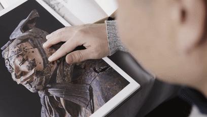 紫色长袍兵马俑,紫色衣服兵马俑