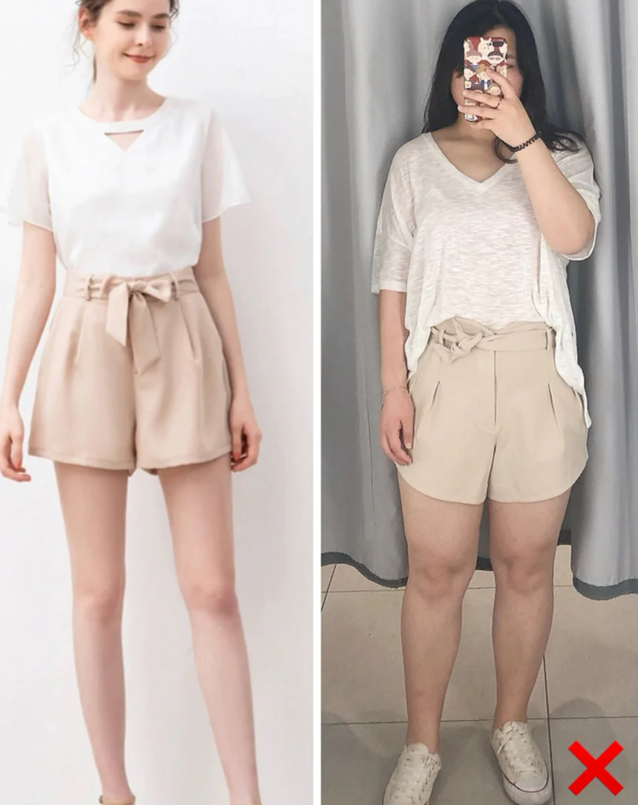 林允黑色罩衫短裤,林允短裤穿搭图片