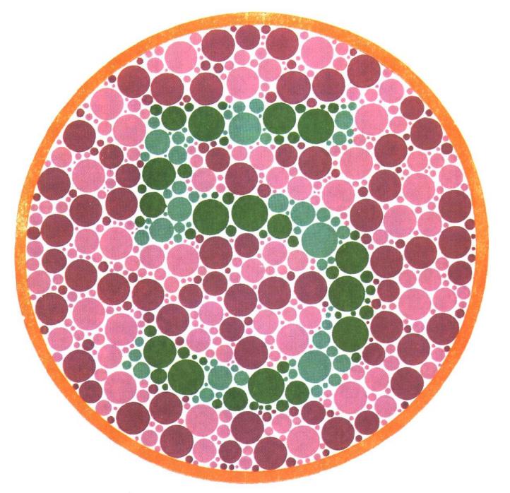 5张色觉测试图还挺有难度的,100张色觉测试图