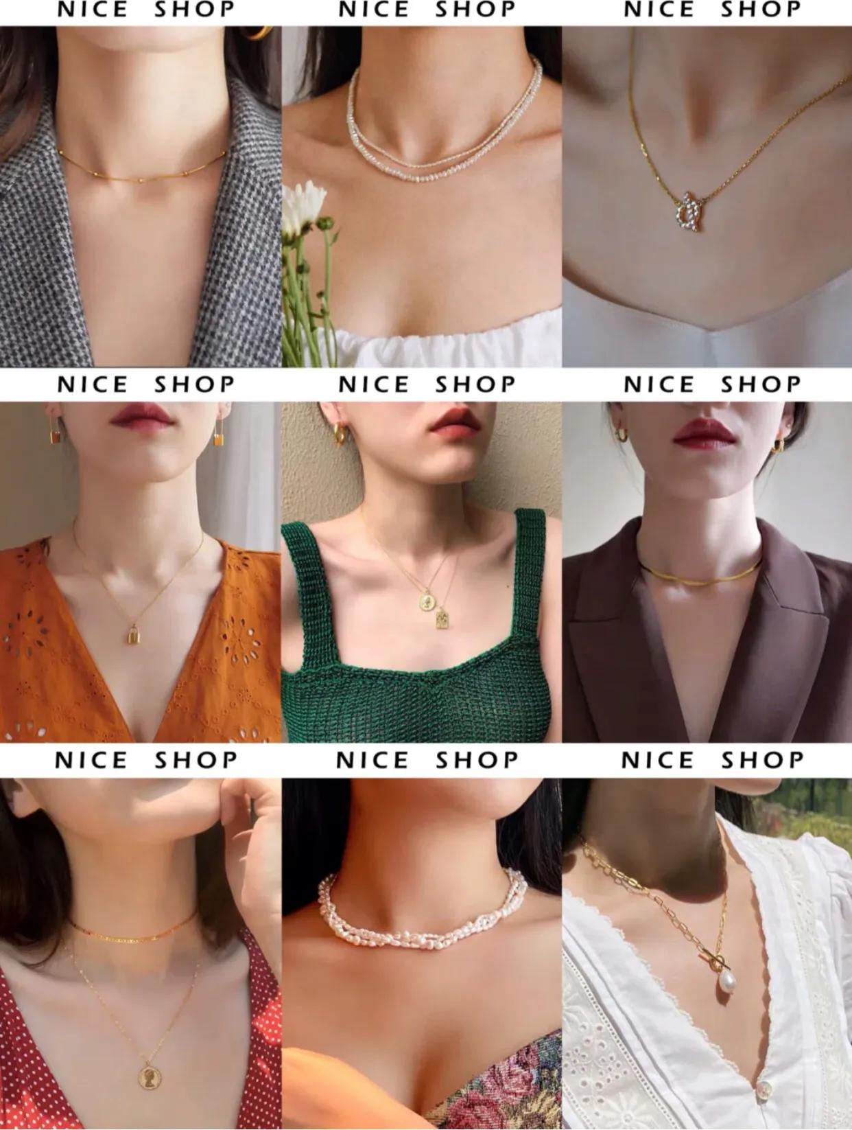 配饰推荐店铺锁骨链,纯银锁骨链女店铺