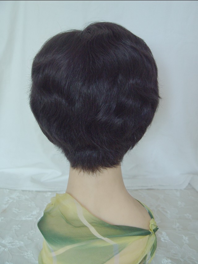 遮盖白发头顶的假发,假发遮盖白发发型