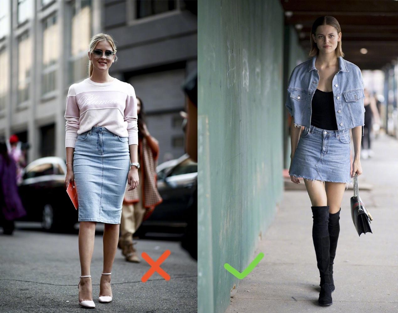 牛仔裙要选什么款,不会挑好看的衣服