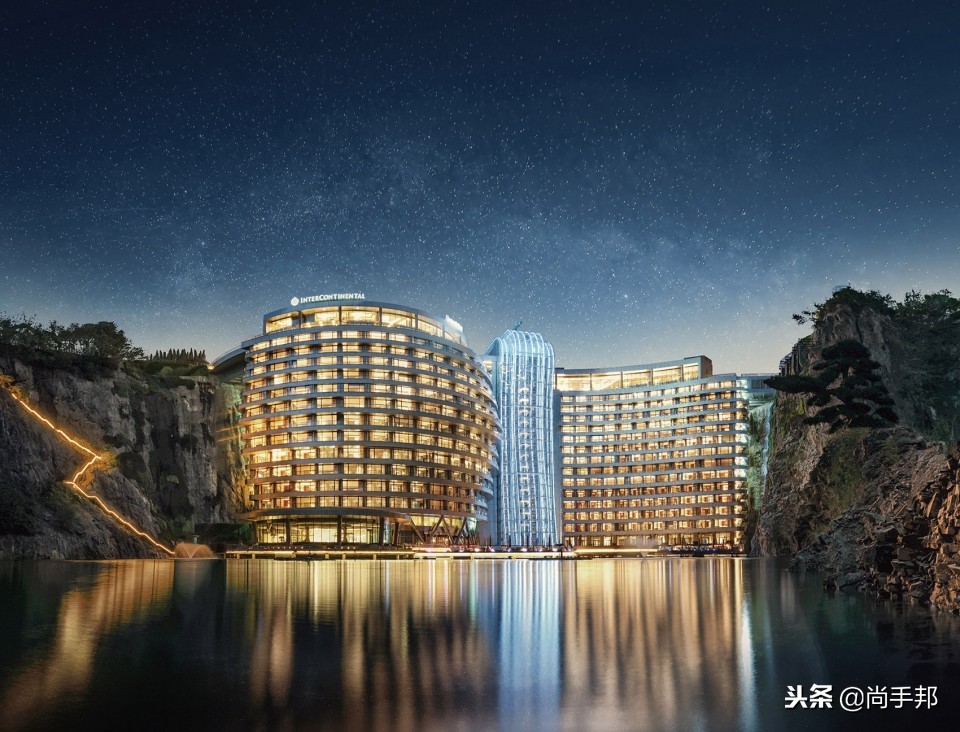 深坑洲际酒店设计效果图,援沪上海深坑世茂洲际酒店