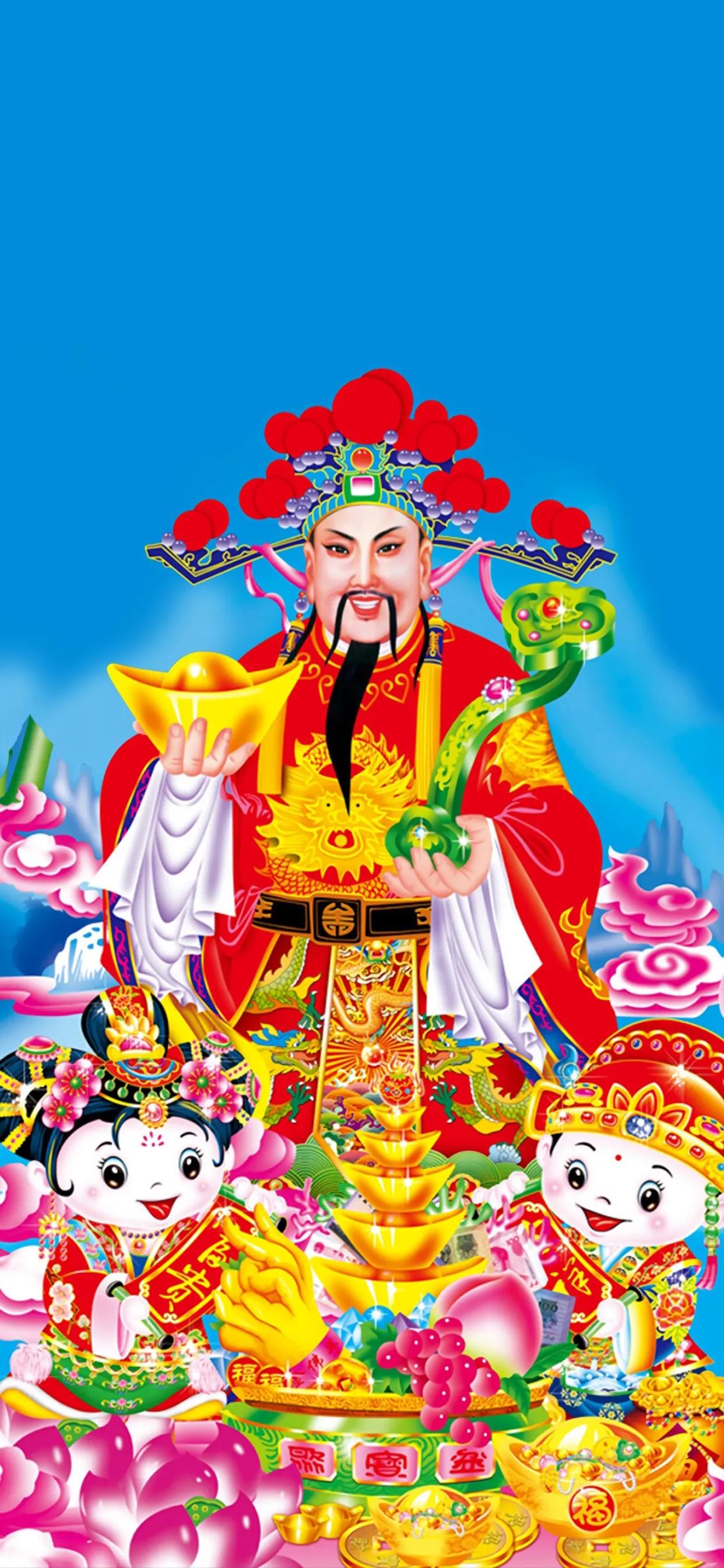 迎财神专属主题壁纸高清无水印,2022最旺好运大气壁纸财神