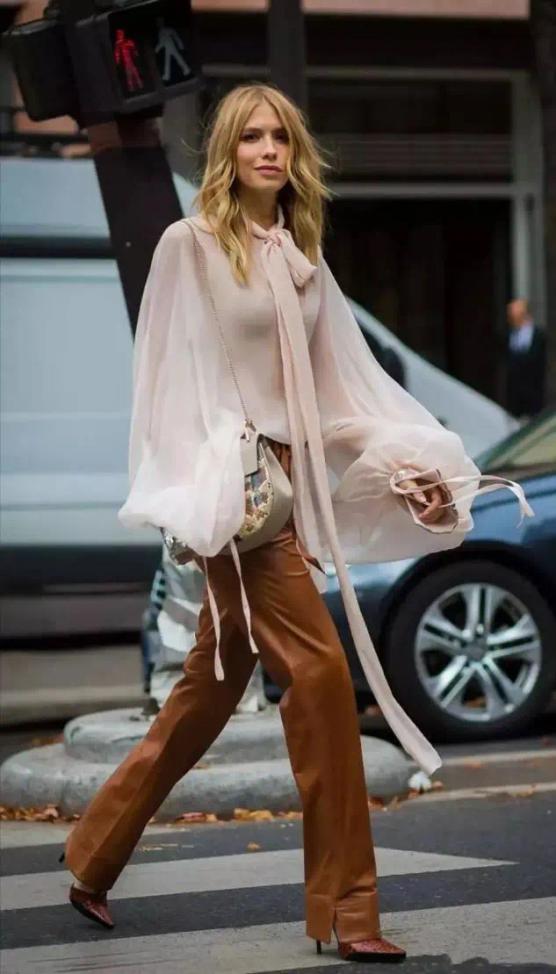 垂感雪纺阔腿裤搭什么上衣好看,雪纺阔腿裤怎么搭配上衣才好看