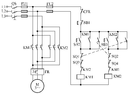 低压电工实操电动机正反转电路图,电工电动机启停点动电路图