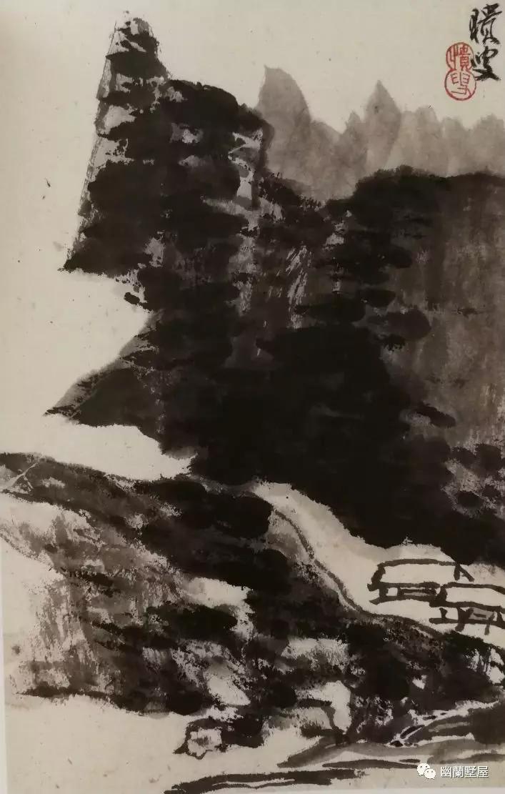 梁崎先生的山水画作品欣赏,当代著名书画大师梁崎作品鉴赏