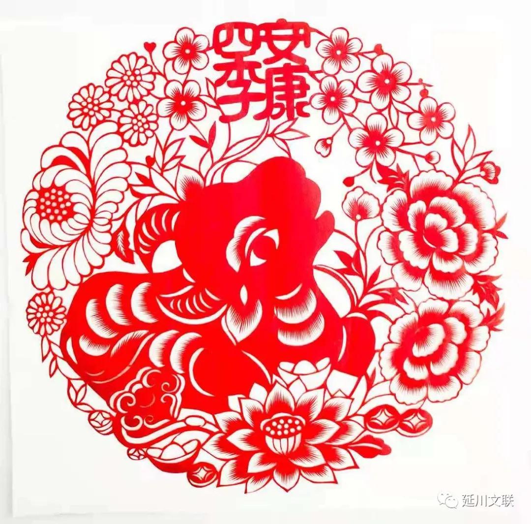 牛年送福手工作品,牛年送吉祥的手工剪纸窗花