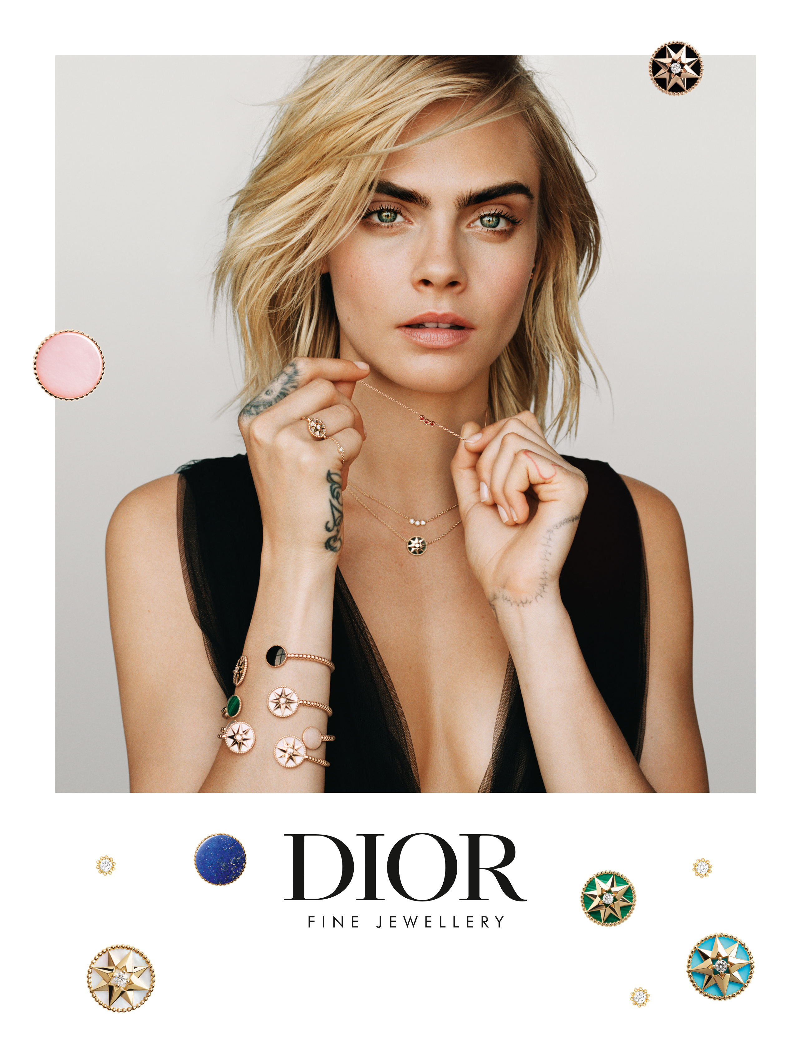 CARADELEVINGNE出镜全新迪奥JOAILLERIE高级珠宝系列广告大片