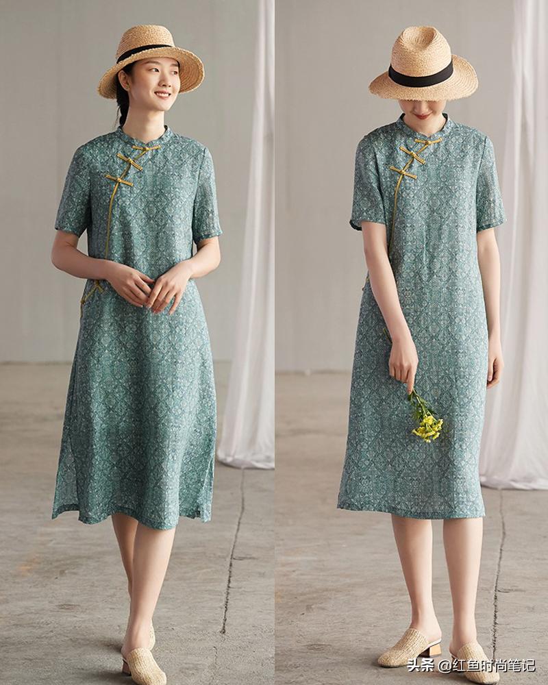 做一个内心淡然而纯净的女人，这10套简单舒服的棉麻风裙子，漂亮