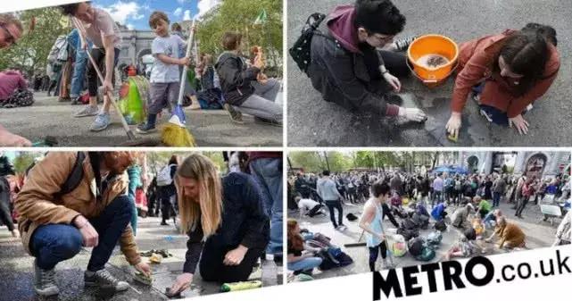 伦敦大混乱！*威示**者“血染”财政部，躺尸唐宁街，这是要上天？