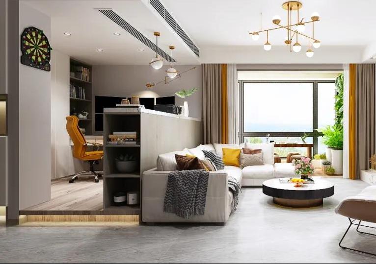 沙发不靠墙沙发后方如何利用,沙发不靠墙背后靠山怎么做