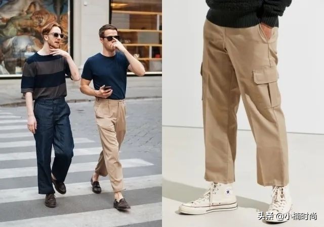 复古卡其工装裤搭配,卡其工装裤穿搭风格