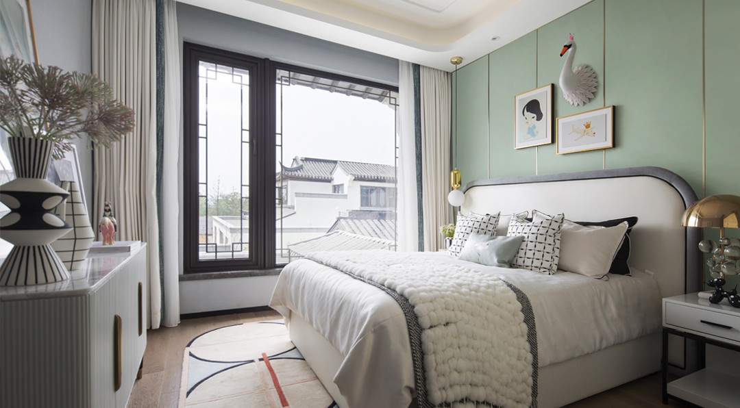 中国风别墅庭院有地下室,带院子的中国风禅意建筑