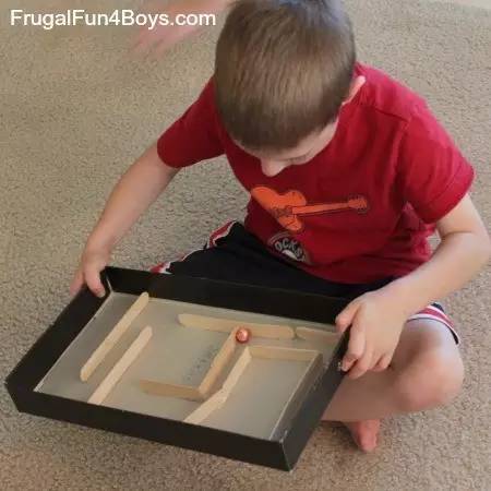 3-6岁儿童益智手工玩具鞋盒,幼儿园鞋盒里的动物世界手工作品