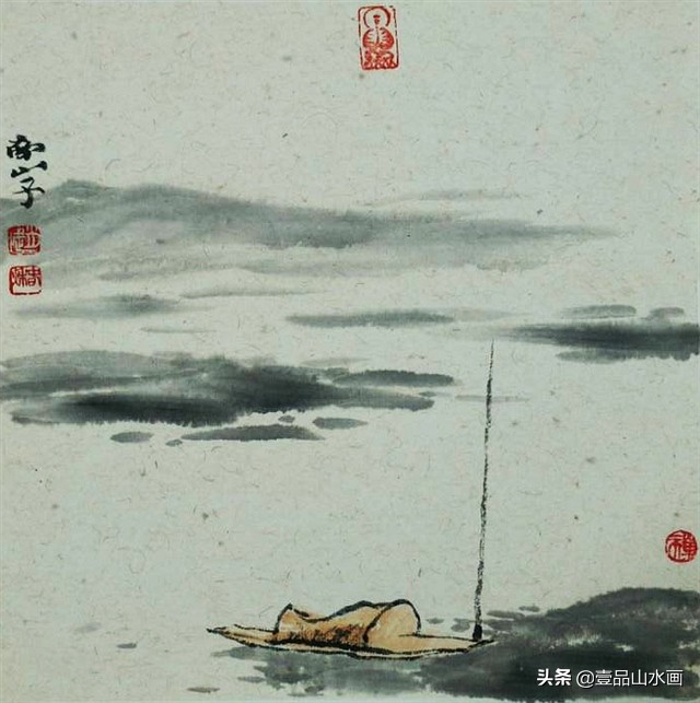 曾刚山水画视频水的画法,山水画教程水粉画