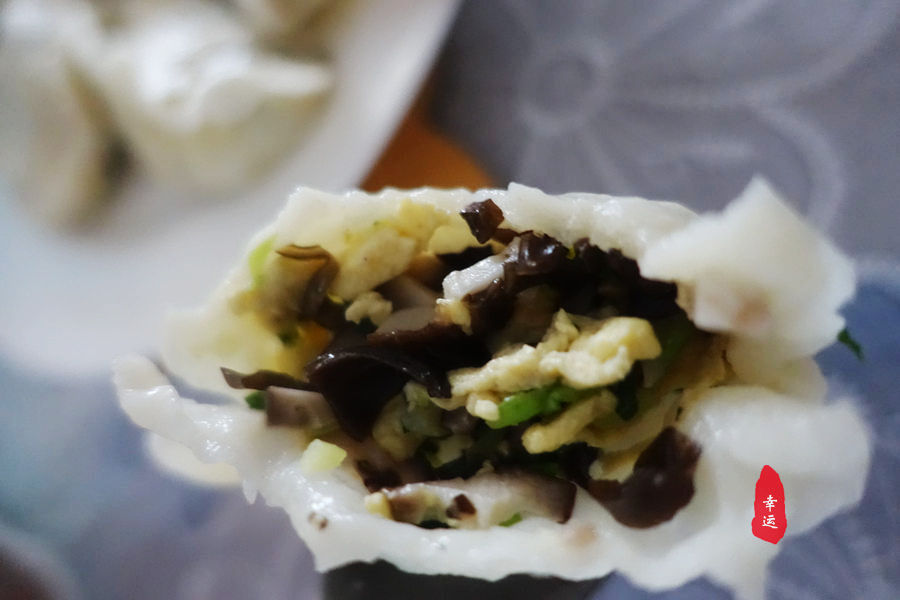 香菇油菜鸡蛋馅饺子,油菜香菇鸡蛋饺子馅做法大全