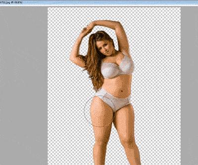 ps小技巧快速液化瘦身,ps不用液化工具怎么把胖人修瘦