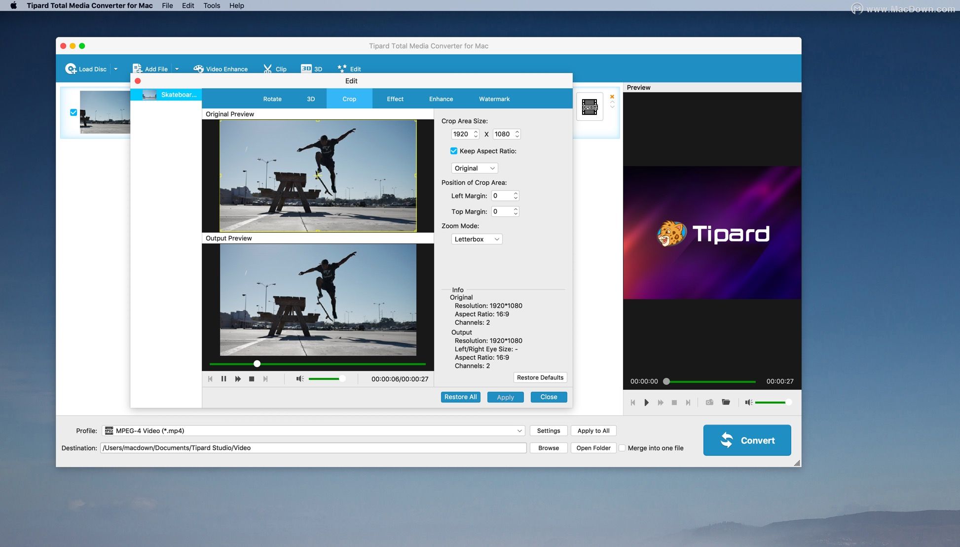 TipardTotalMediaConverterforMac,全媒体格式转换器