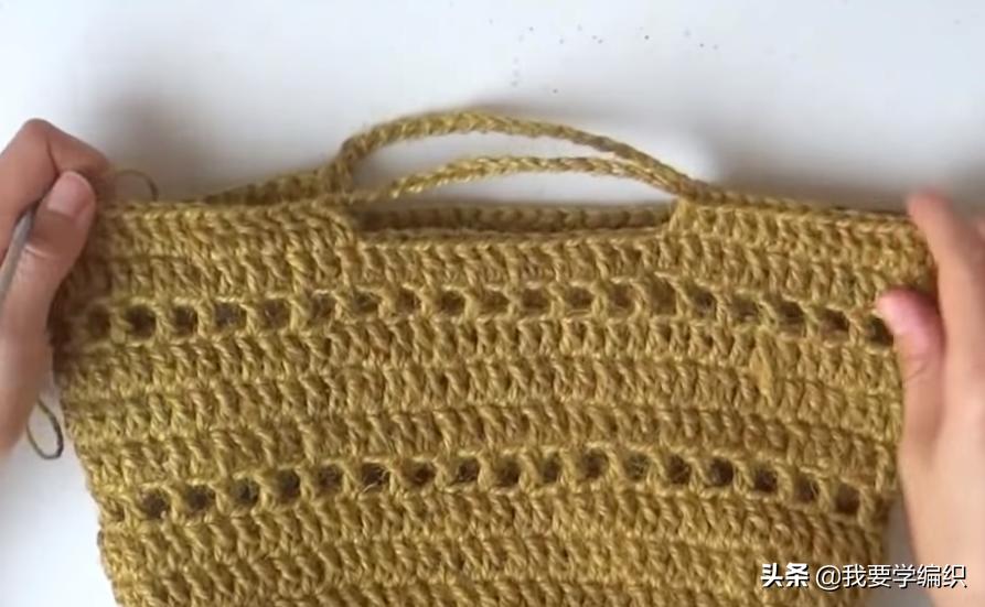 圆筒手提袋钩织教程,女士手提袋钩织全教程视频