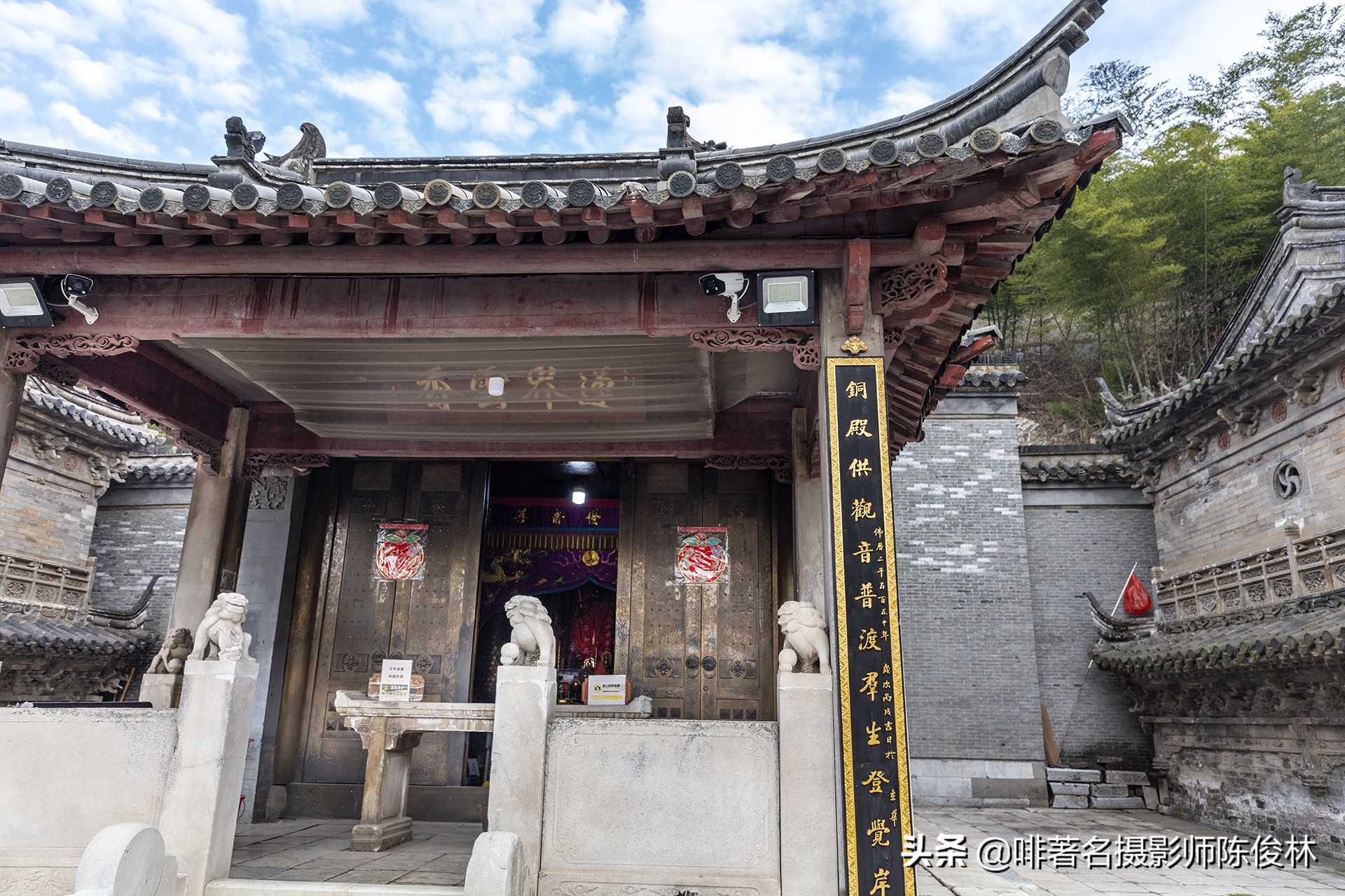 山门朝北开韦陀菩萨坐正殿律宗第一名山宝华山隆昌寺1500年