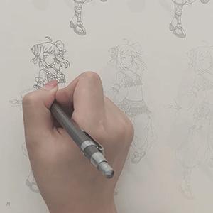 动漫人物只画一个头,大头动漫人物绘画