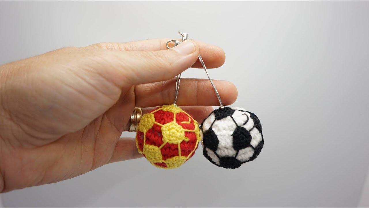 足球小玩偶挂件,足球钥匙扣编织