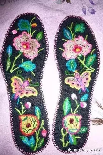 鞋垫手工刺绣最好看复杂的图案,刺绣作品展示简单