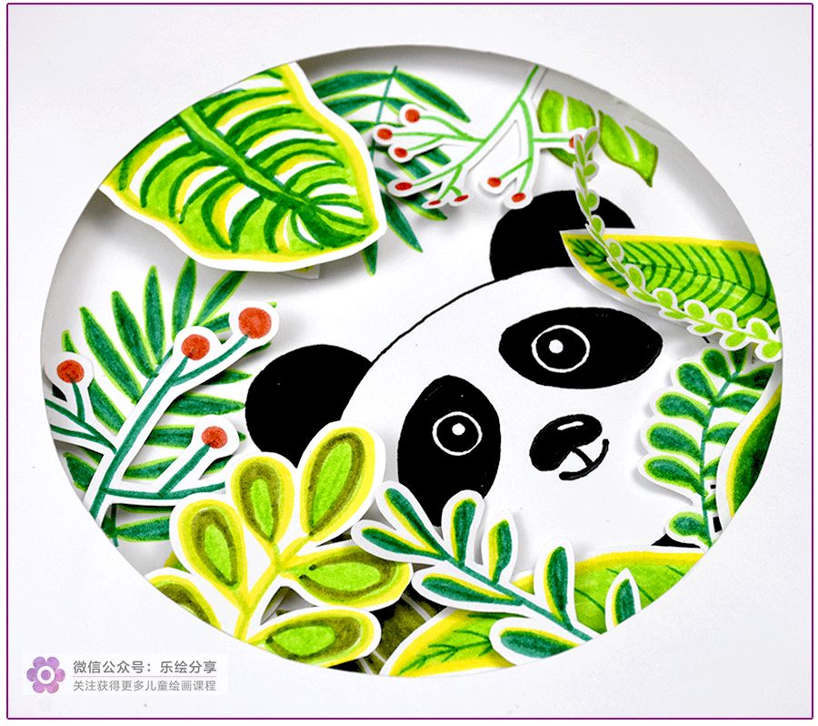 儿童画创意画花蝴蝶,儿童画大熊猫的画法