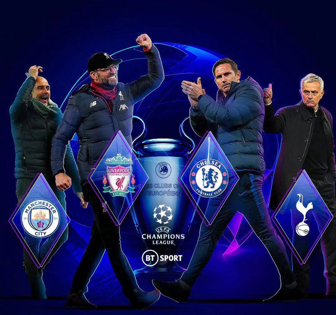 欧冠英超6强全入围,近12年欧冠8强英超球队全纪录