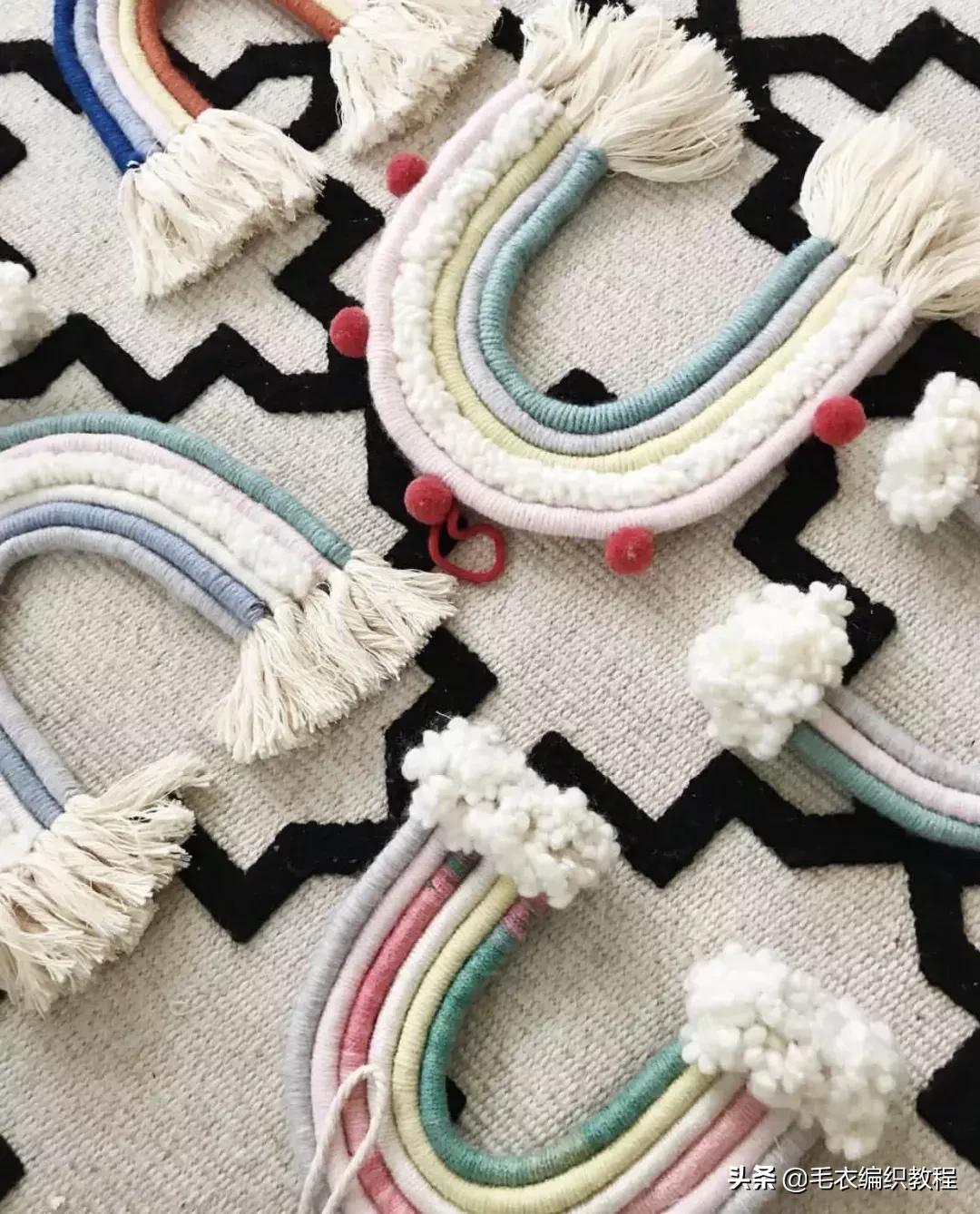 简单易做的挂毯,自制彩虹挂毯