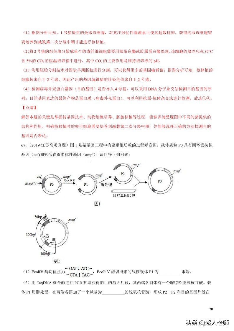 2024生物高考10大热点主题,生物江苏新高考复习资料2025