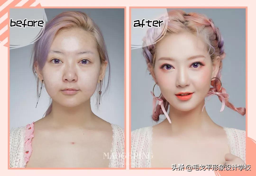 盘点女生化妆前后对比,为什么女生化妆和素颜差别那么大
