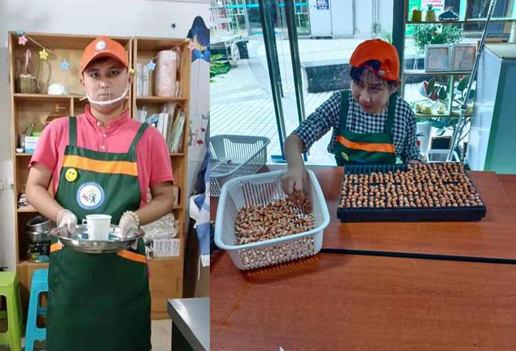 “星星的孩子”可以开奶茶店了闵行星乐坊公益基地迎来爱心捐赠