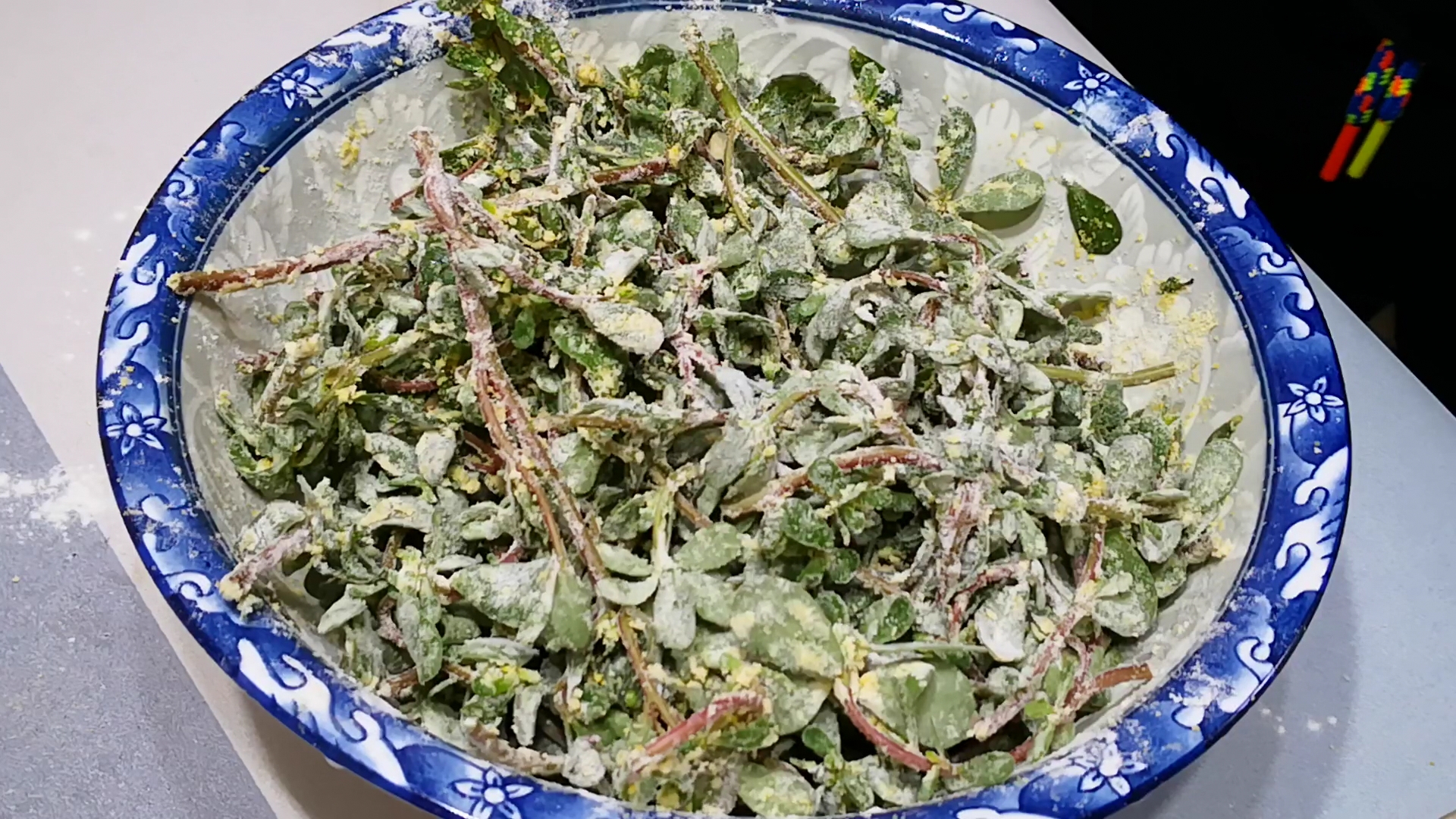 蒸马齿苋的正确做法,家乡美食马齿苋上锅蒸一蒸