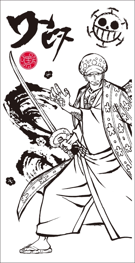 这个罗我爱了！《海贼王》官方公布大量水墨风格美图