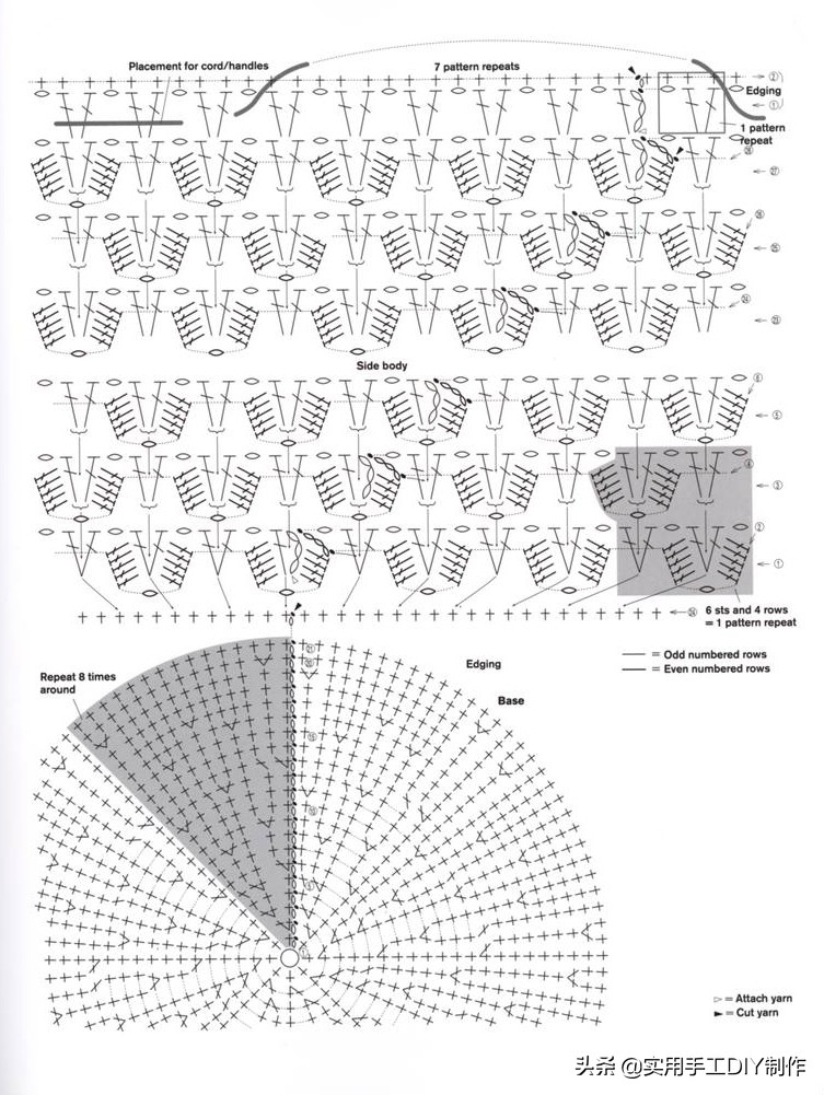 钩简约包包教程视频,适合夏天背的钩编包包花样图解