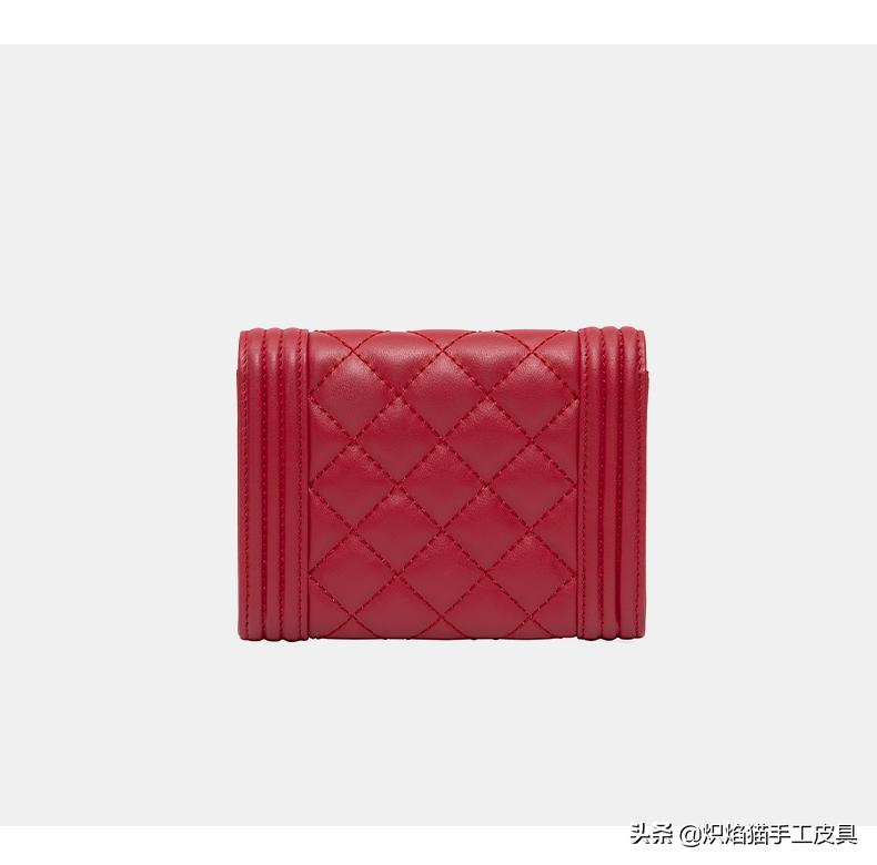 太阳神复古菱形格零钱包