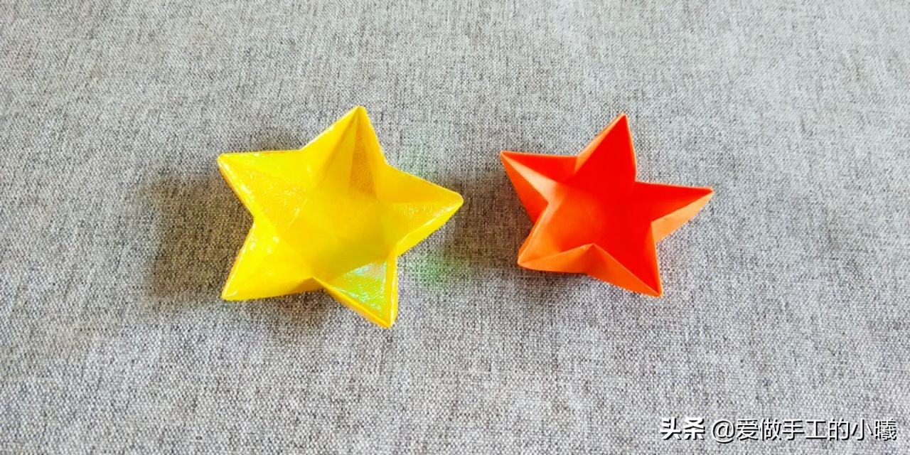 怎么折幸运星星收纳盒,星星折纸收纳盒教程