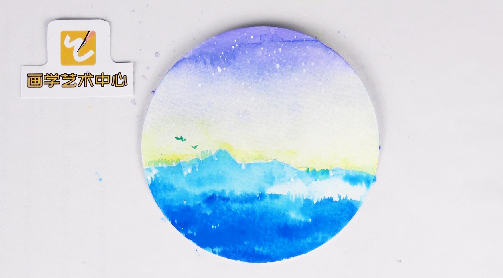 水彩调色干货教你画出超美风景图,水彩风景入门临摹图片大全简单