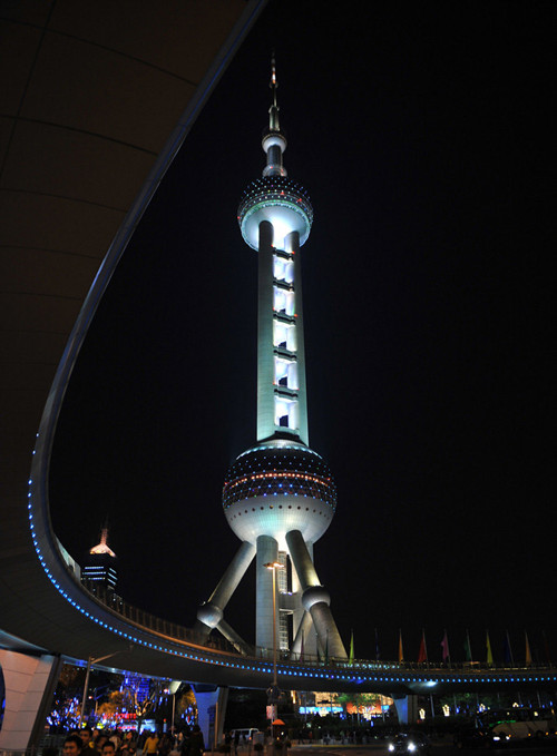 上海外滩风景东方明珠塔,上海东方明珠地标