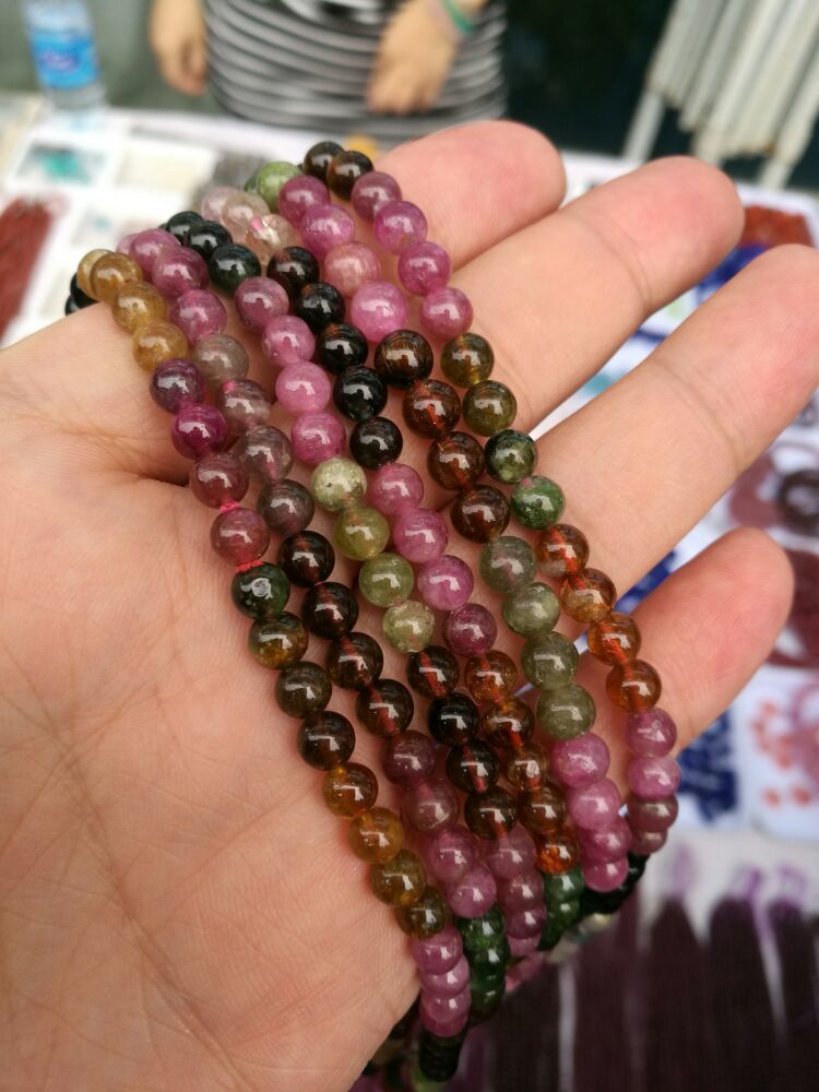 碧玺充填处理及鉴别分析,碧玺珠子充填