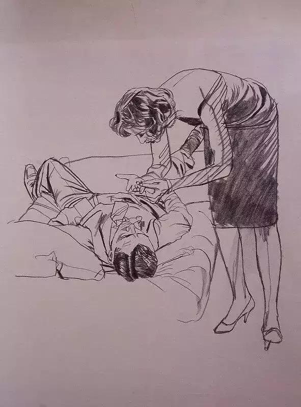 速写大师，线条流畅，场景速写满满都是美国老电影的感觉